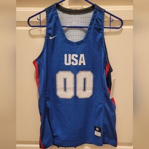 Nike Womens USA Basketball Jersey Medium Blue New NWT Team USA